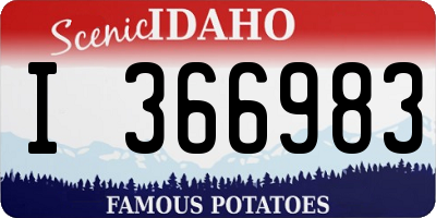 ID license plate I366983