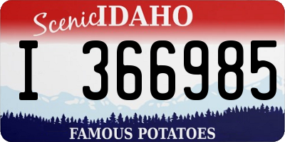 ID license plate I366985