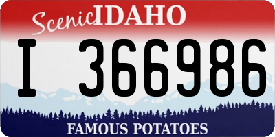 ID license plate I366986