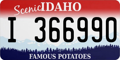 ID license plate I366990