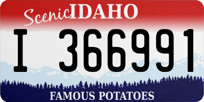 ID license plate I366991