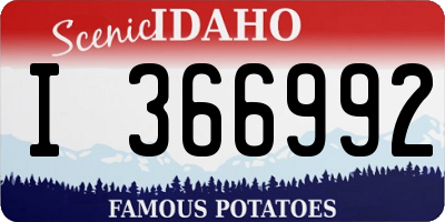 ID license plate I366992