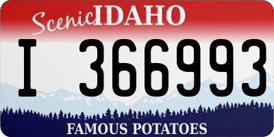 ID license plate I366993