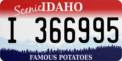 ID license plate I366995