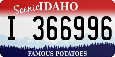ID license plate I366996