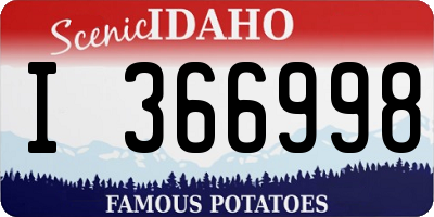 ID license plate I366998