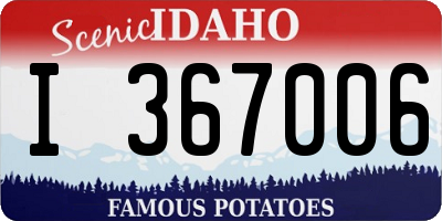 ID license plate I367006