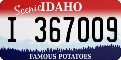 ID license plate I367009