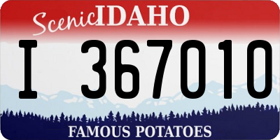 ID license plate I367010