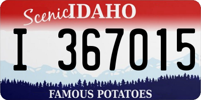 ID license plate I367015