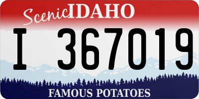 ID license plate I367019