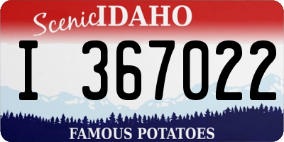 ID license plate I367022