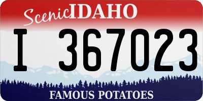 ID license plate I367023