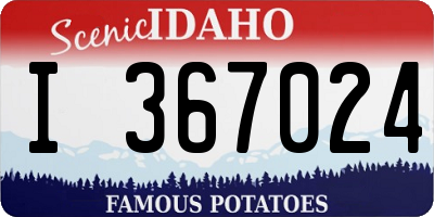 ID license plate I367024