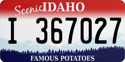 ID license plate I367027