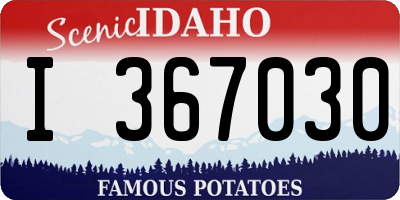 ID license plate I367030