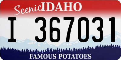 ID license plate I367031