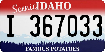 ID license plate I367033