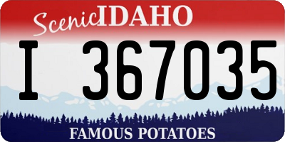 ID license plate I367035