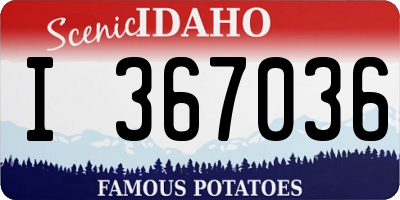 ID license plate I367036
