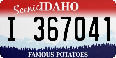 ID license plate I367041