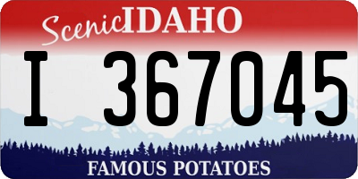 ID license plate I367045