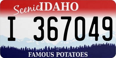 ID license plate I367049