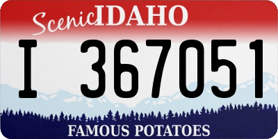 ID license plate I367051