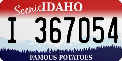 ID license plate I367054