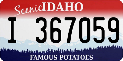 ID license plate I367059