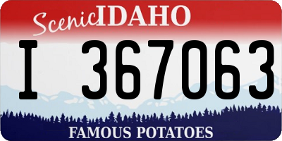 ID license plate I367063
