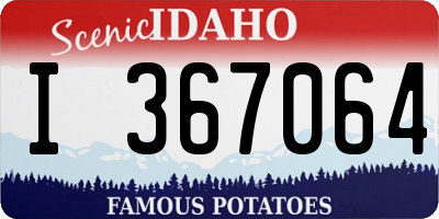 ID license plate I367064