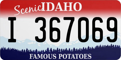 ID license plate I367069
