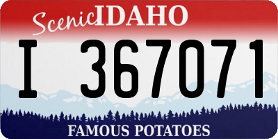 ID license plate I367071