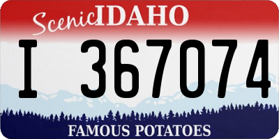 ID license plate I367074