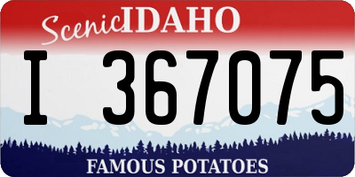 ID license plate I367075