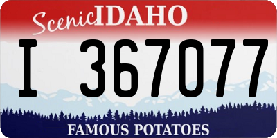 ID license plate I367077