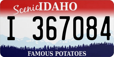 ID license plate I367084