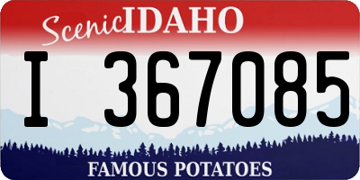 ID license plate I367085