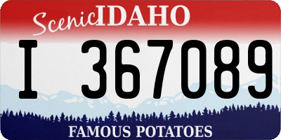 ID license plate I367089