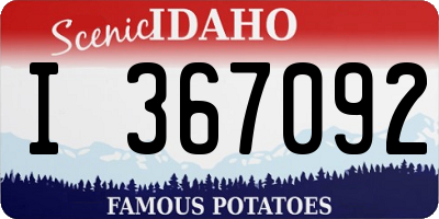 ID license plate I367092