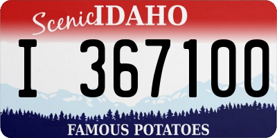 ID license plate I367100