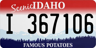 ID license plate I367106