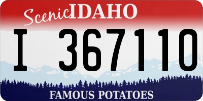 ID license plate I367110