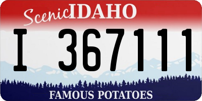 ID license plate I367111