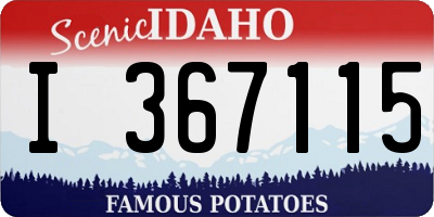 ID license plate I367115