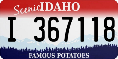 ID license plate I367118
