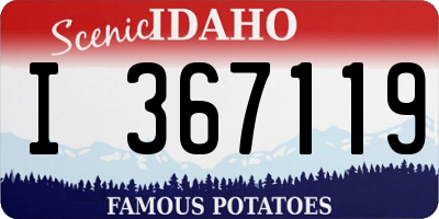 ID license plate I367119