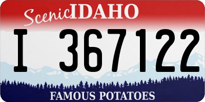 ID license plate I367122