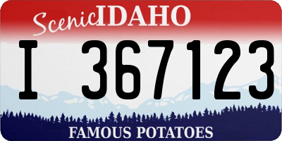 ID license plate I367123